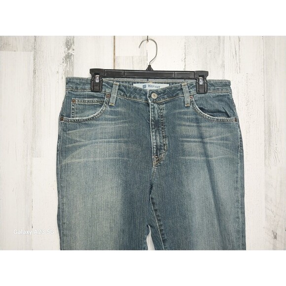 Gap Womens Size 12 Medium Wash Mid Rise Distressed Bootcut Denim Jeans - Picture 3 of 6